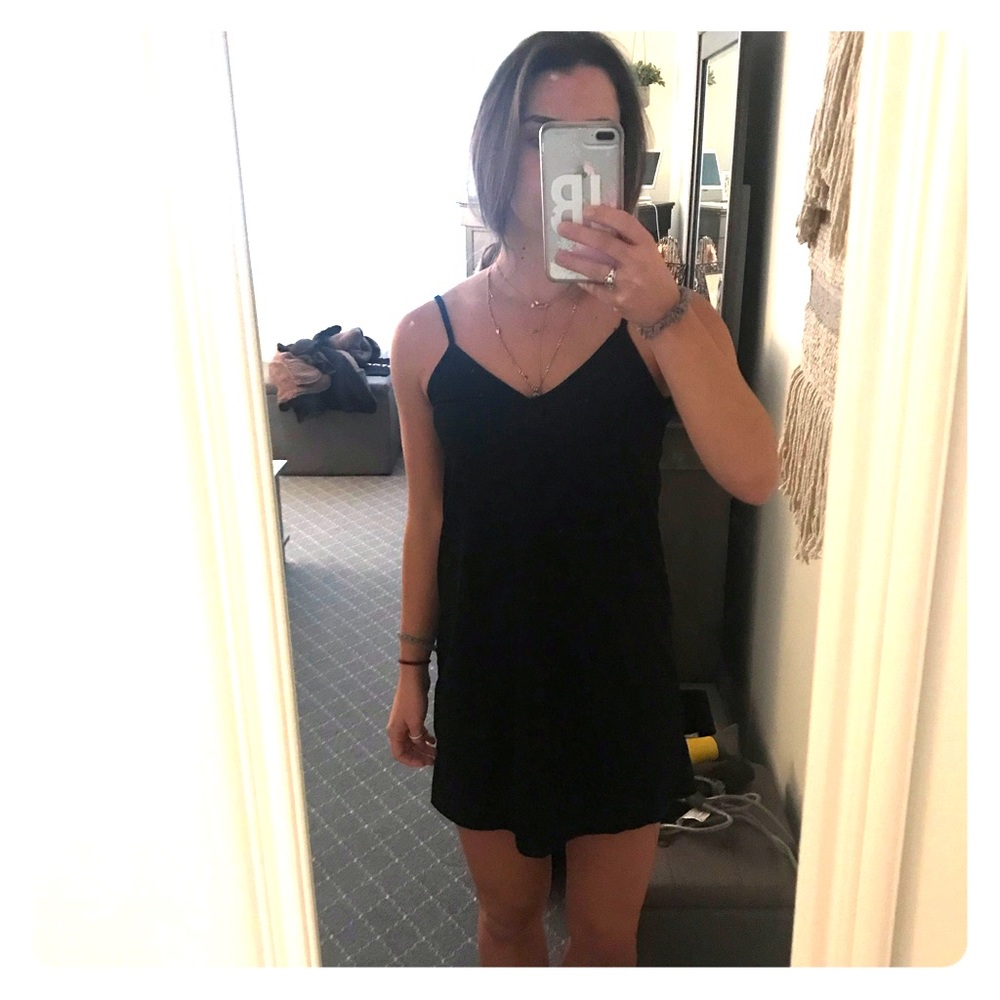 Black mini dress